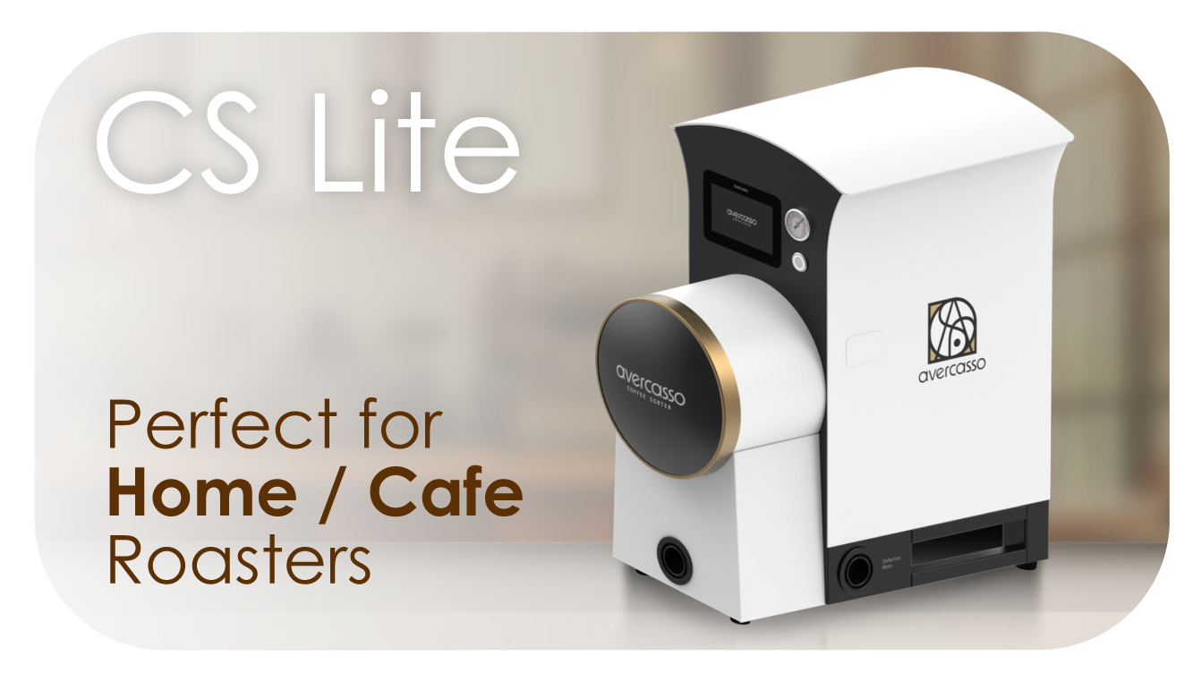 Compact, cost-effective AI coffee sorter by avercasso—ideal for small batch roasting and subscription-based production.