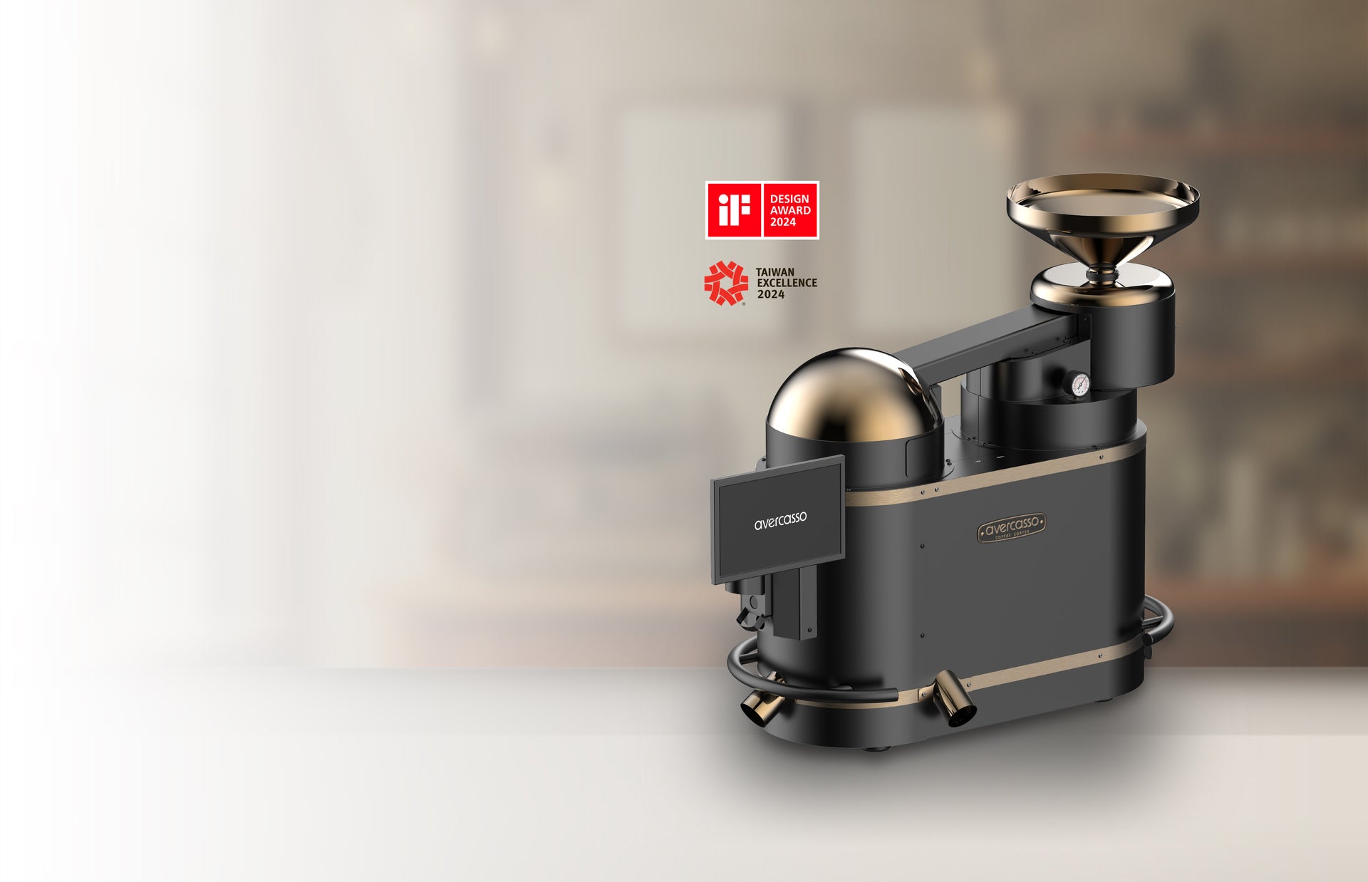 avercasso CS One AI coffee sorter, built for professional roasters with advanced AI technology, offering large capacity, high precision, and consistent performance.